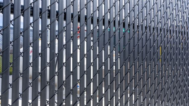 Viewguard® security fencing with privacy slats providing enhanced perimeter protection for commercial and industrial properties in Stockton, CA