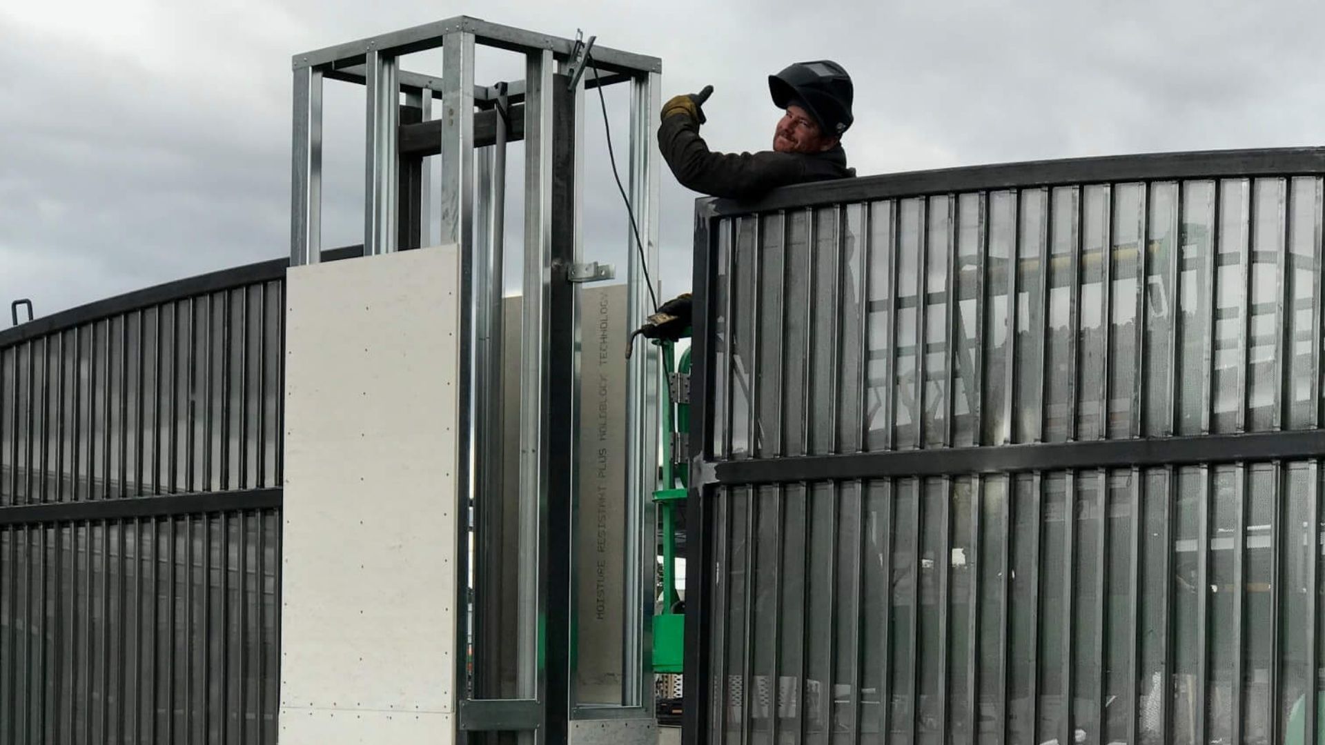 Commercial iron security fence installation for RV storage facility in Antioch CA