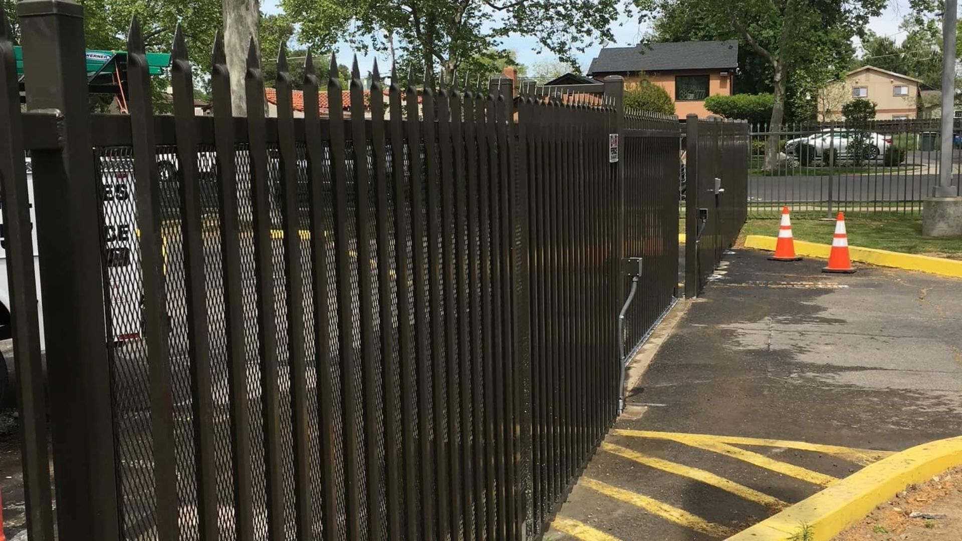 Automatic gate and iron perimeter fencing in Merced County California